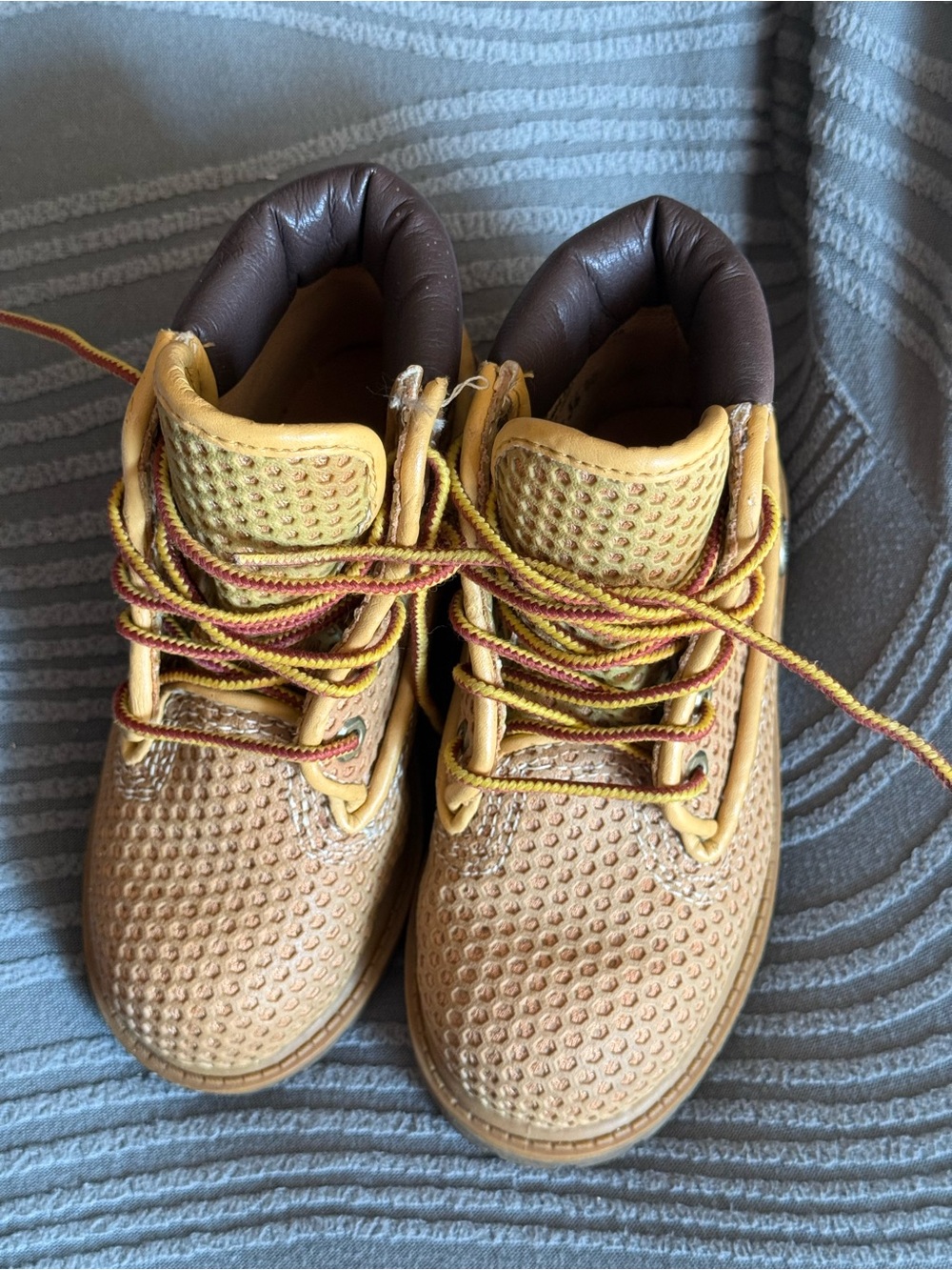 Timberland Honeycomb kids Yellow & Brown Lace-Up Boot Sneakers